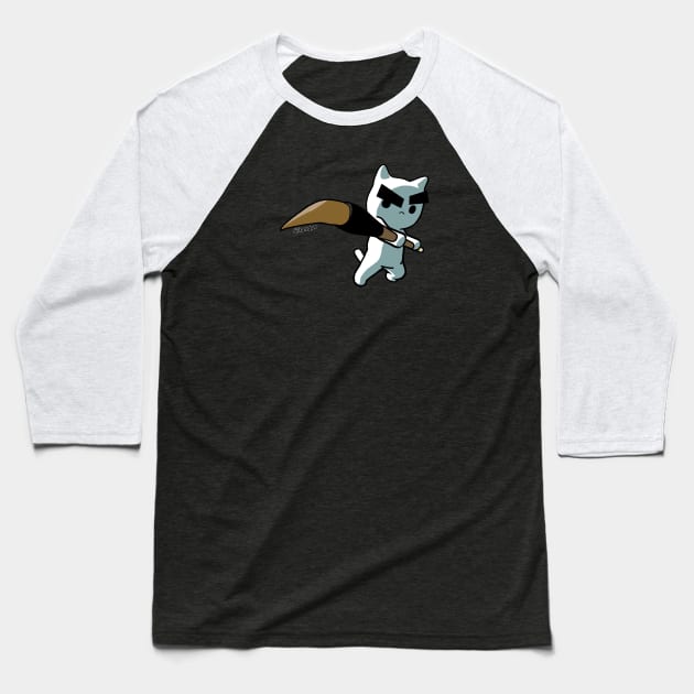 Katsu Brush Baseball T-Shirt by dillongoo